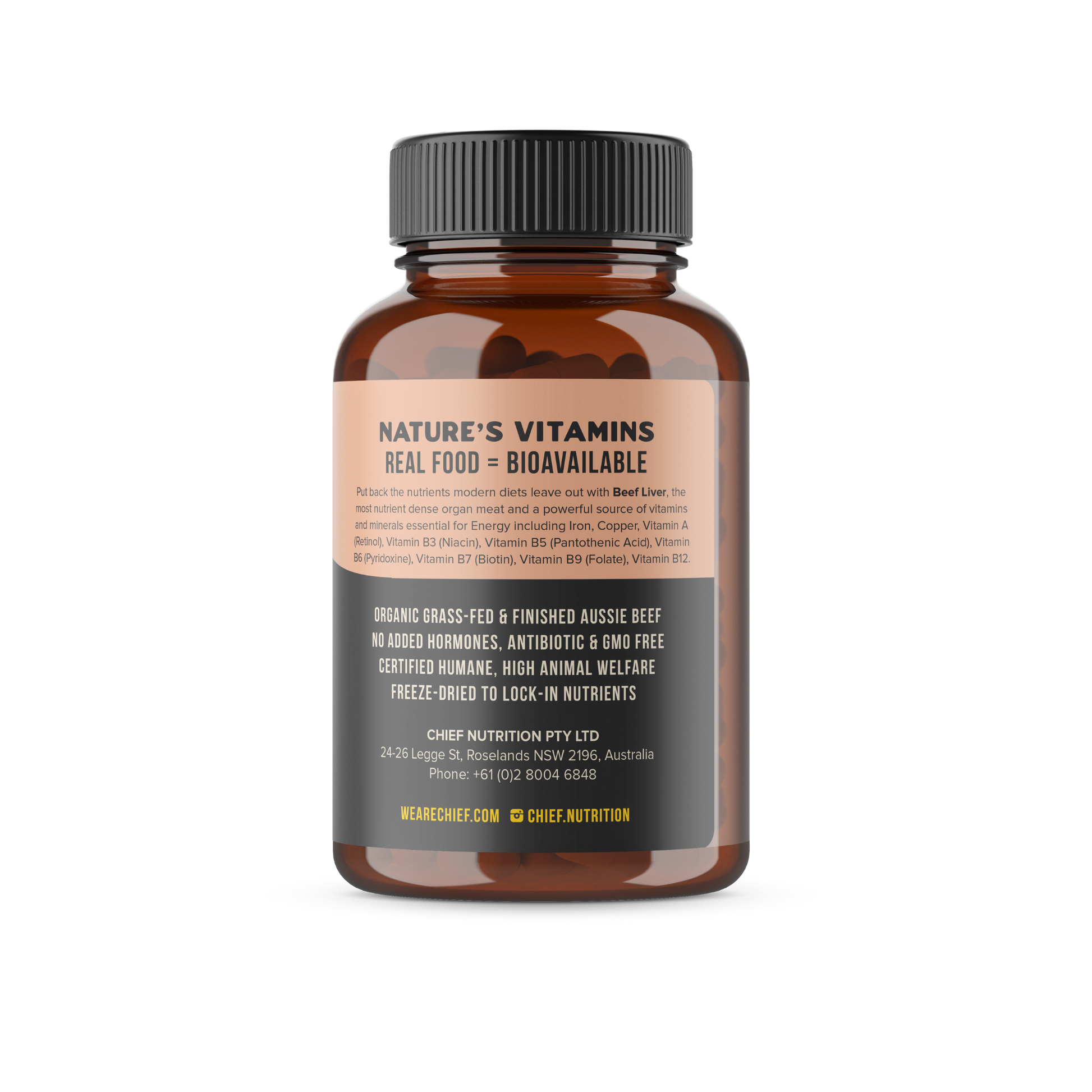 Organic Beef Liver Energy Boost (120 Capsules)