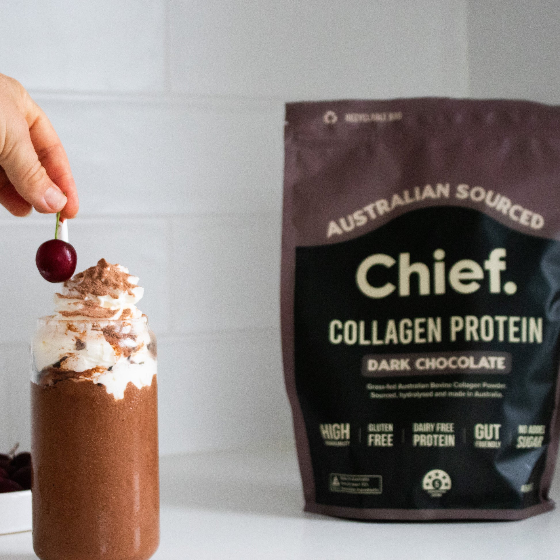 Grass-fed Collagen Protein Powder - Dark Chocolate