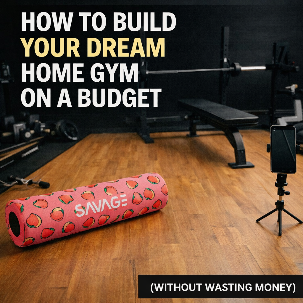 budget home gym setup with fitness accessories