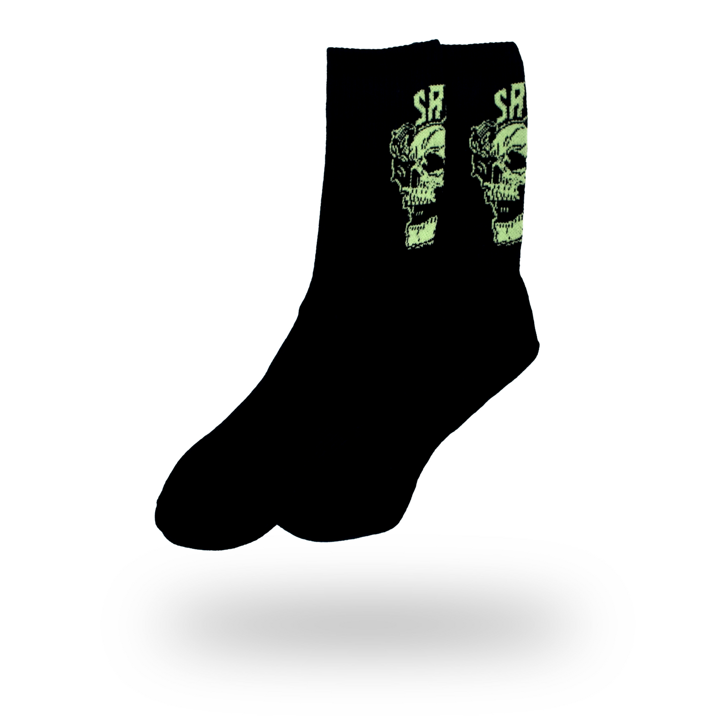 Socks - Green Savage Skull Crew