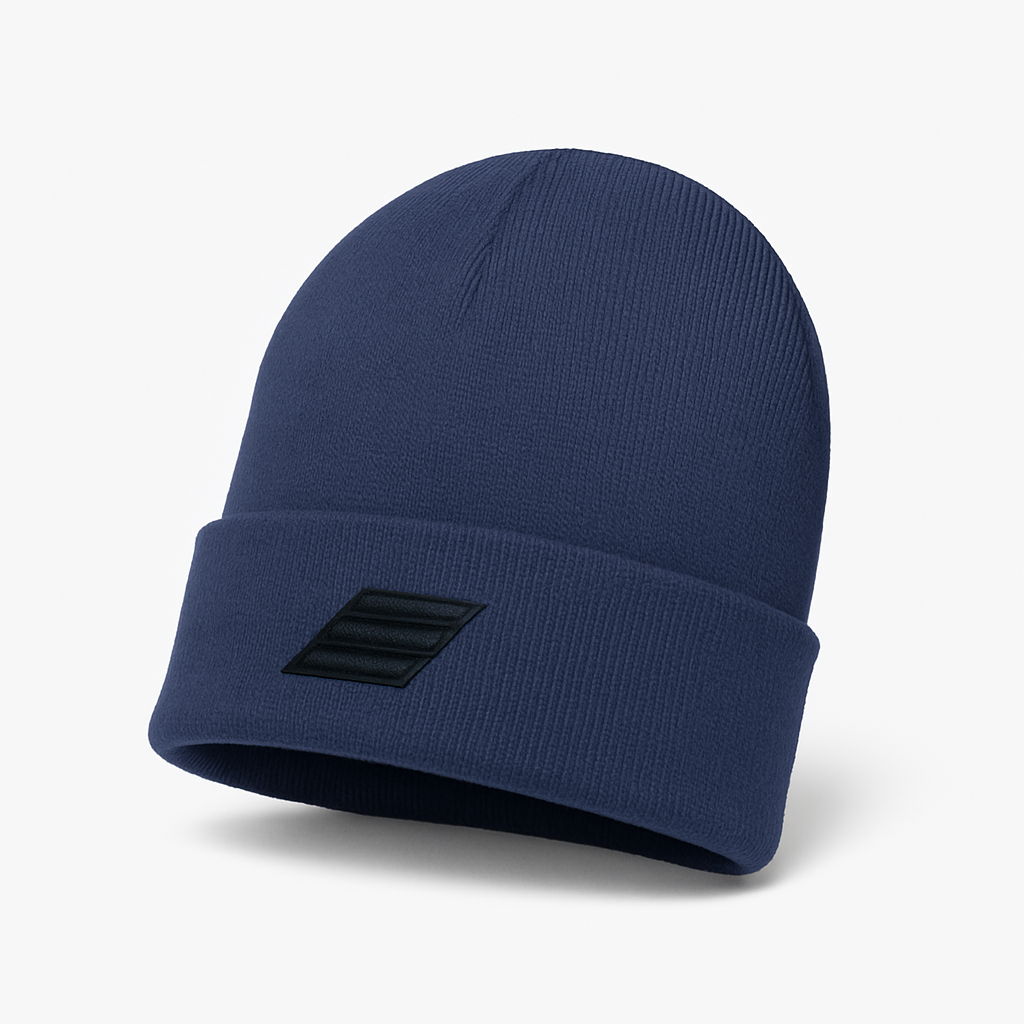Cuff Beanie - Midnight Blue & Black