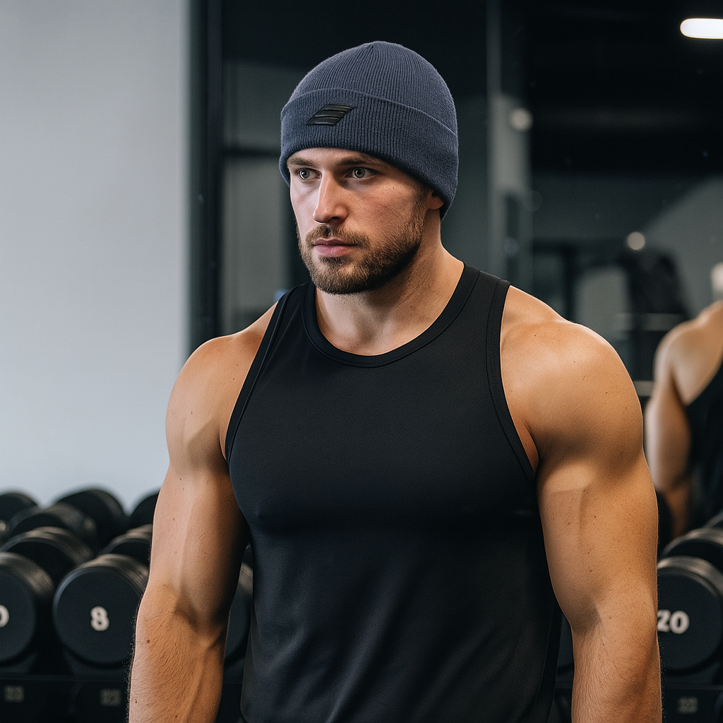 Cuff Beanie - Midnight Blue & Black