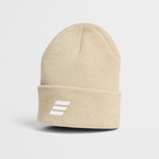 Cuff Beanie - Sand & White