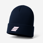 Cuff Beanie - Black & Baby Pink