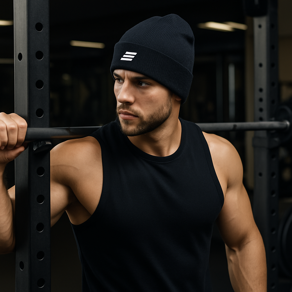 Cuff Beanie - Black & White