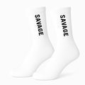 Socks - White Crew Black Logo