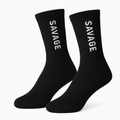 Socks - Black Crew White Logo