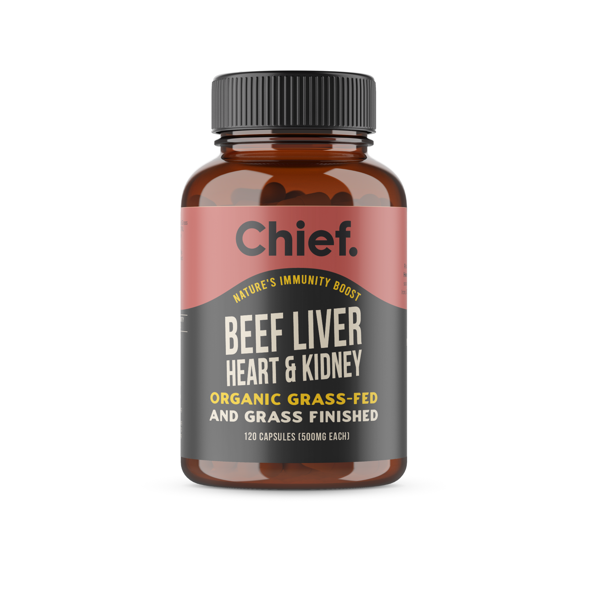 Organic Beef Liver, Heart & Kidney Immunity Boost (120 Capsules)