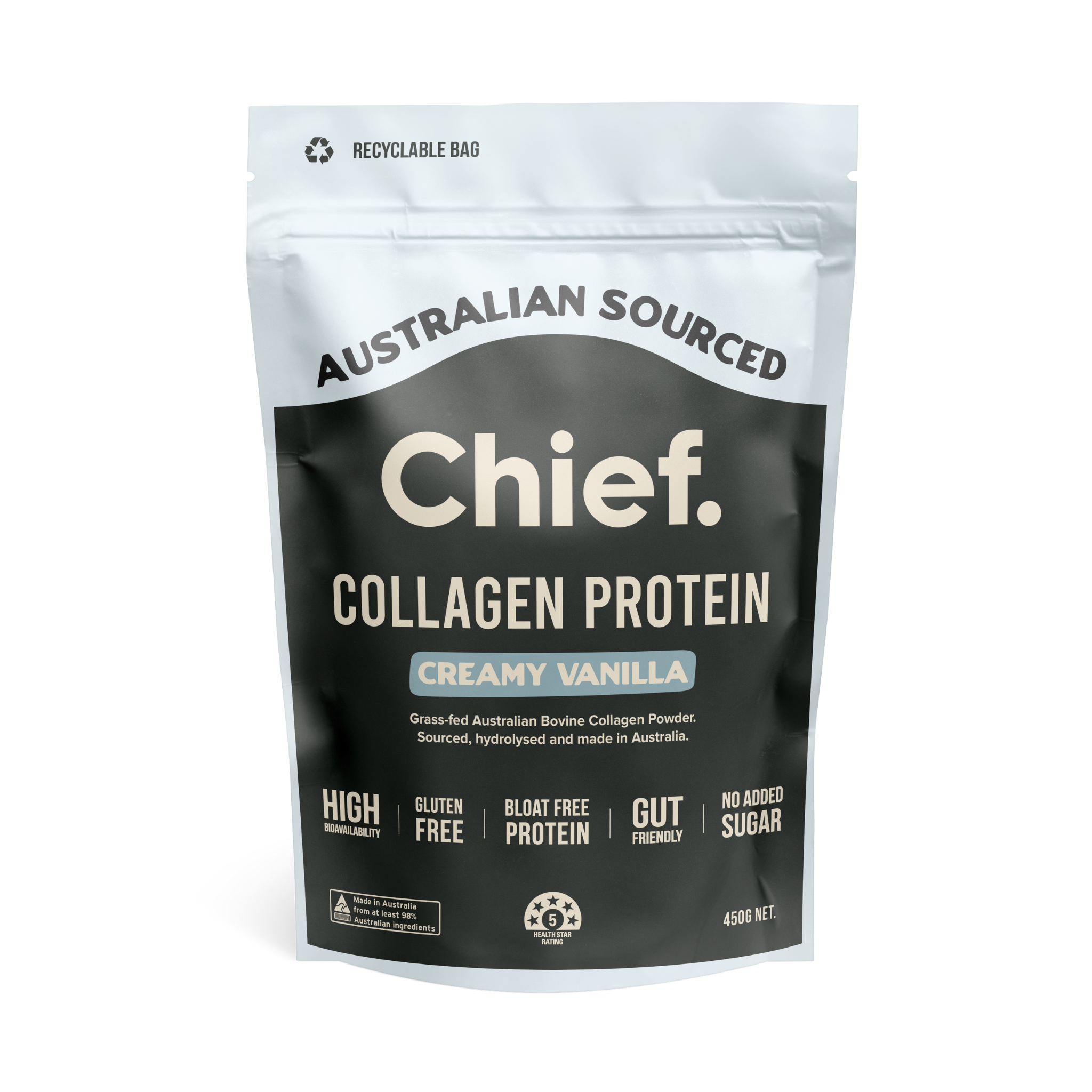 Grass-fed Collagen Protein Powder - Creamy Vanilla (30 serves)