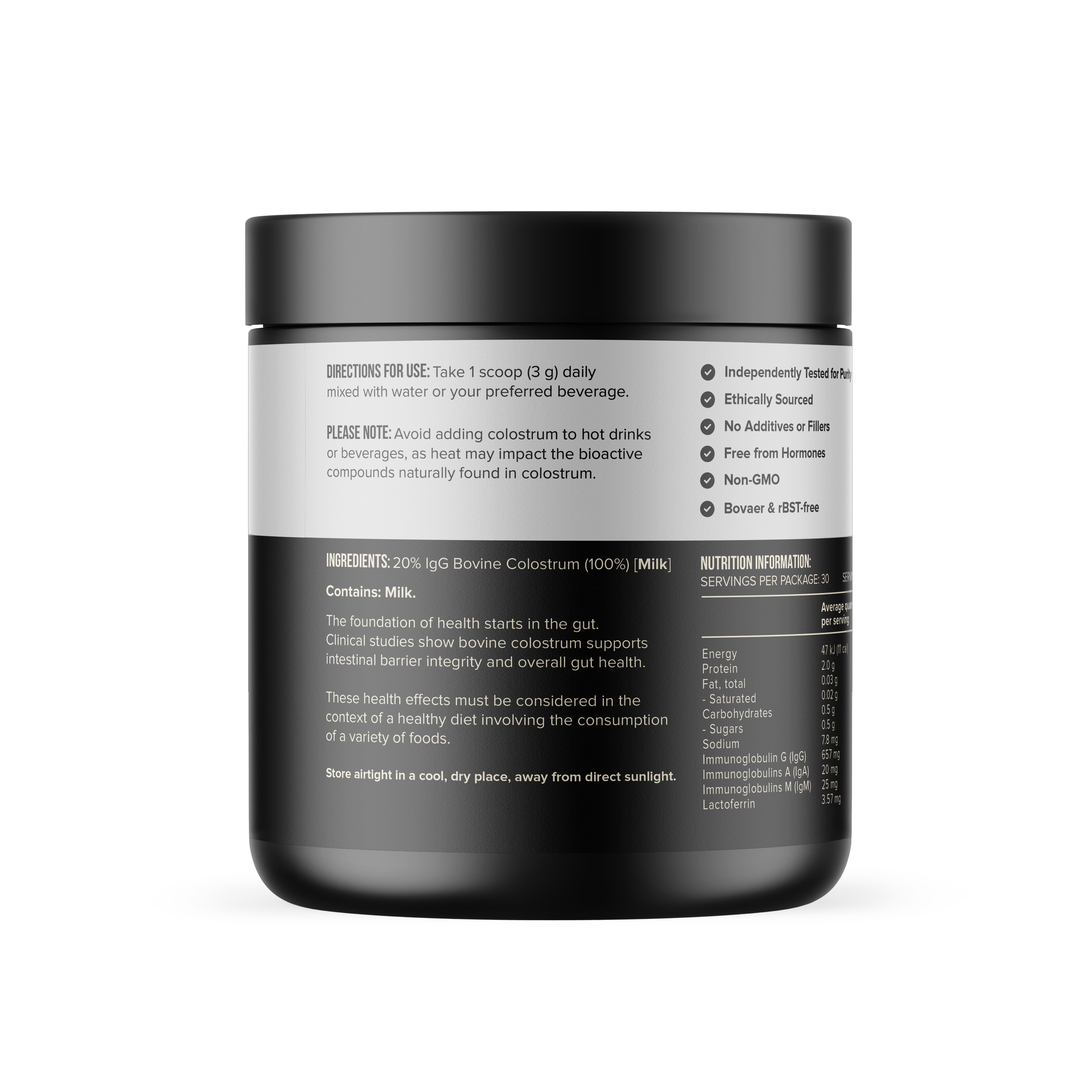 Chief Grass-fed Colostrum Powder (20% IgG+)