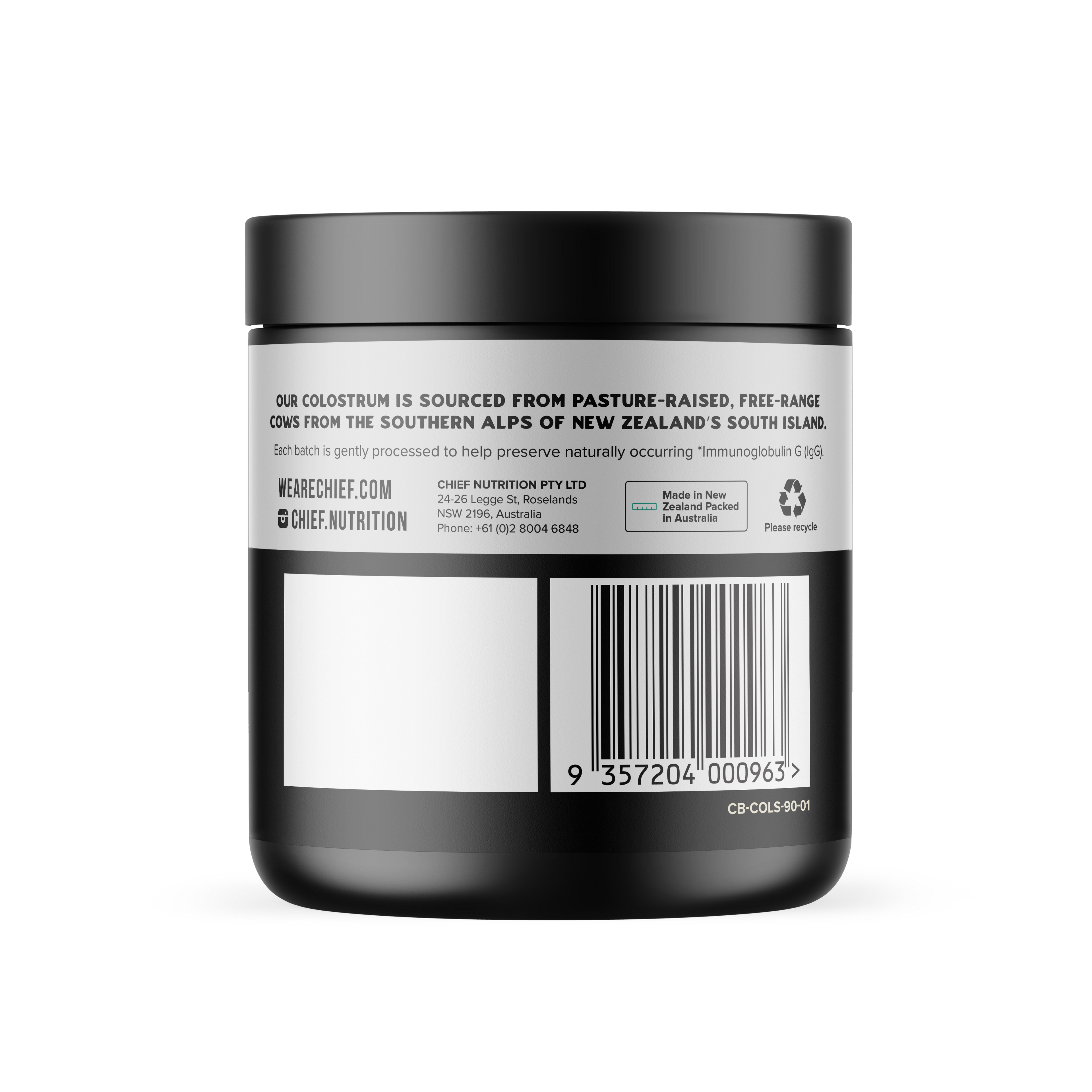 Chief Grass-fed Colostrum Powder (20% IgG+)