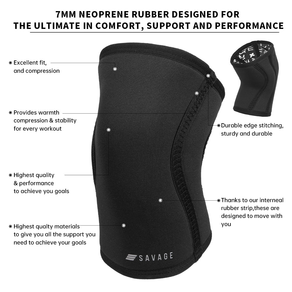 7mm Knee Sleeves - Reversable