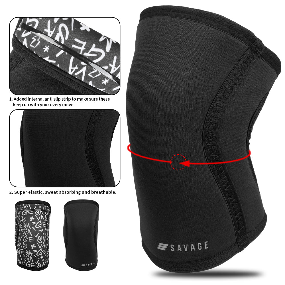 7mm Knee Sleeves - Reversable