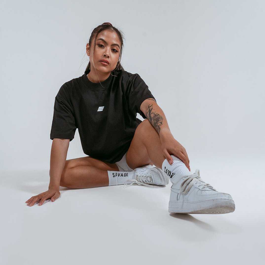 Savage Icon Oversized Tee – Black