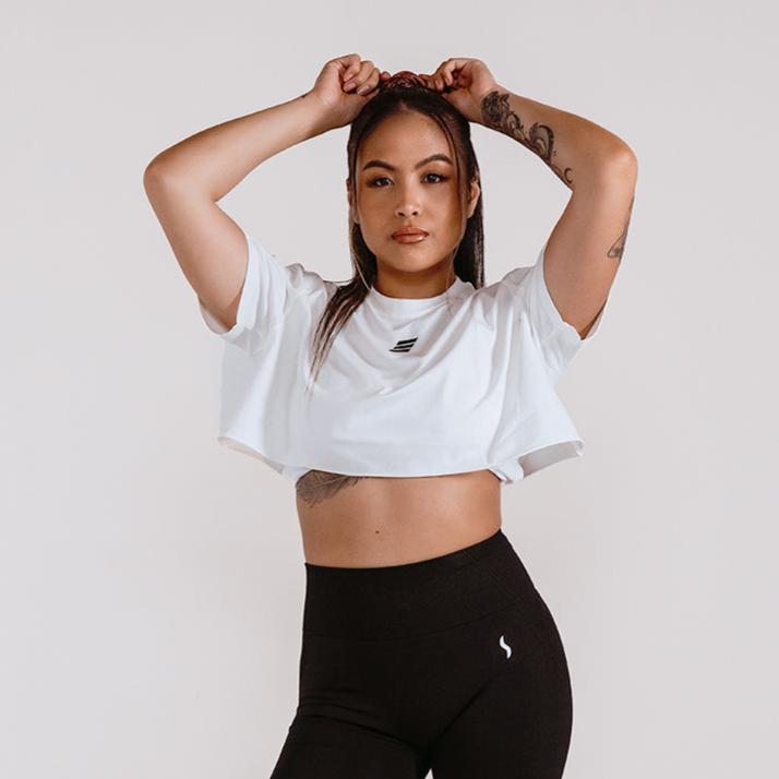 Women's Crop Tee - White