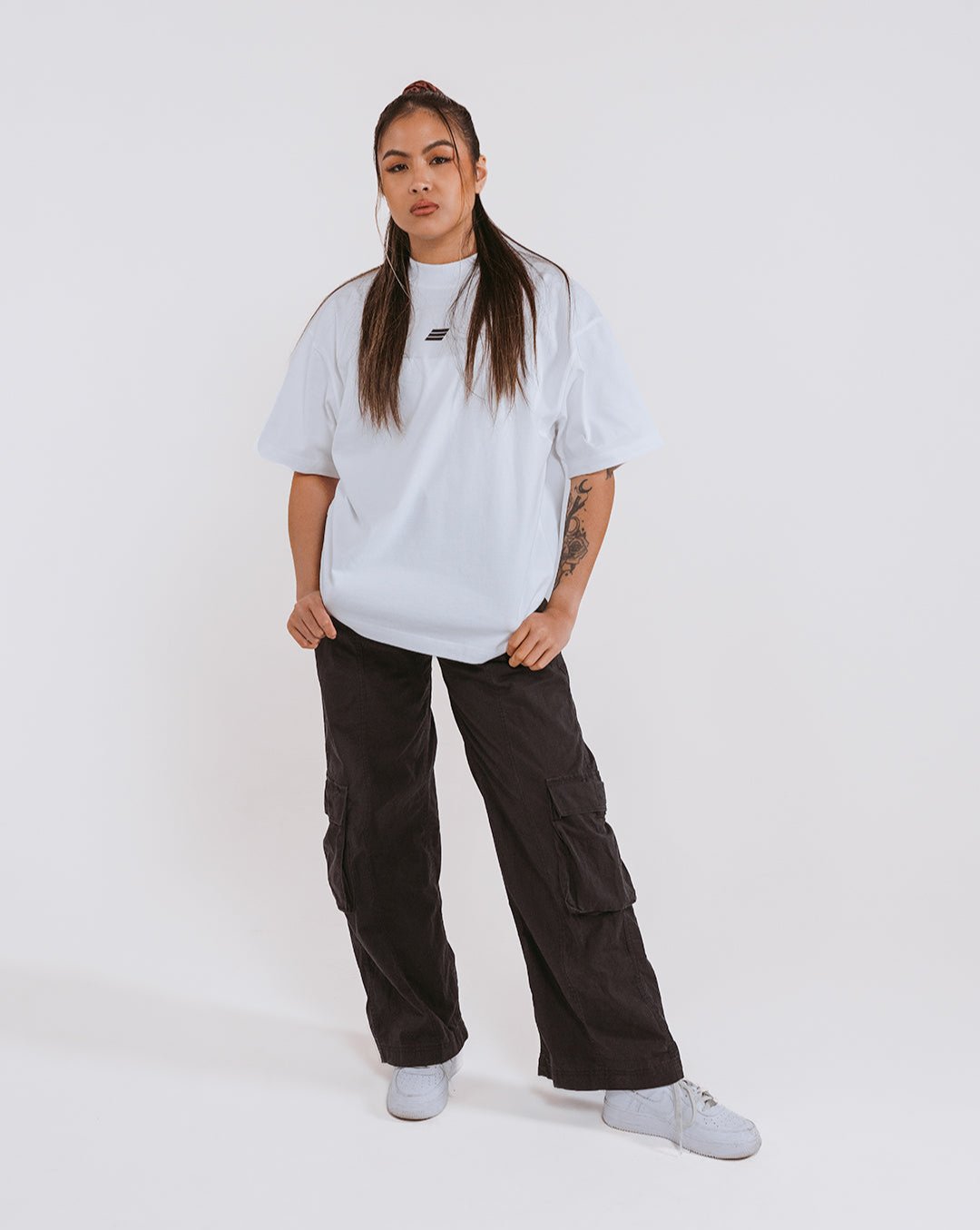 Savage Icon Oversized Tee – White