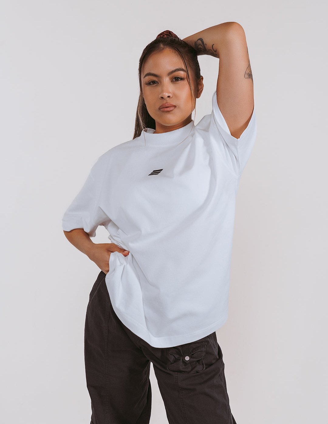 Savage Icon Oversized Tee – White