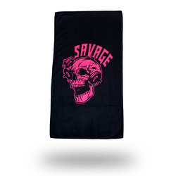 Gym Towel Large - Skull - Pink