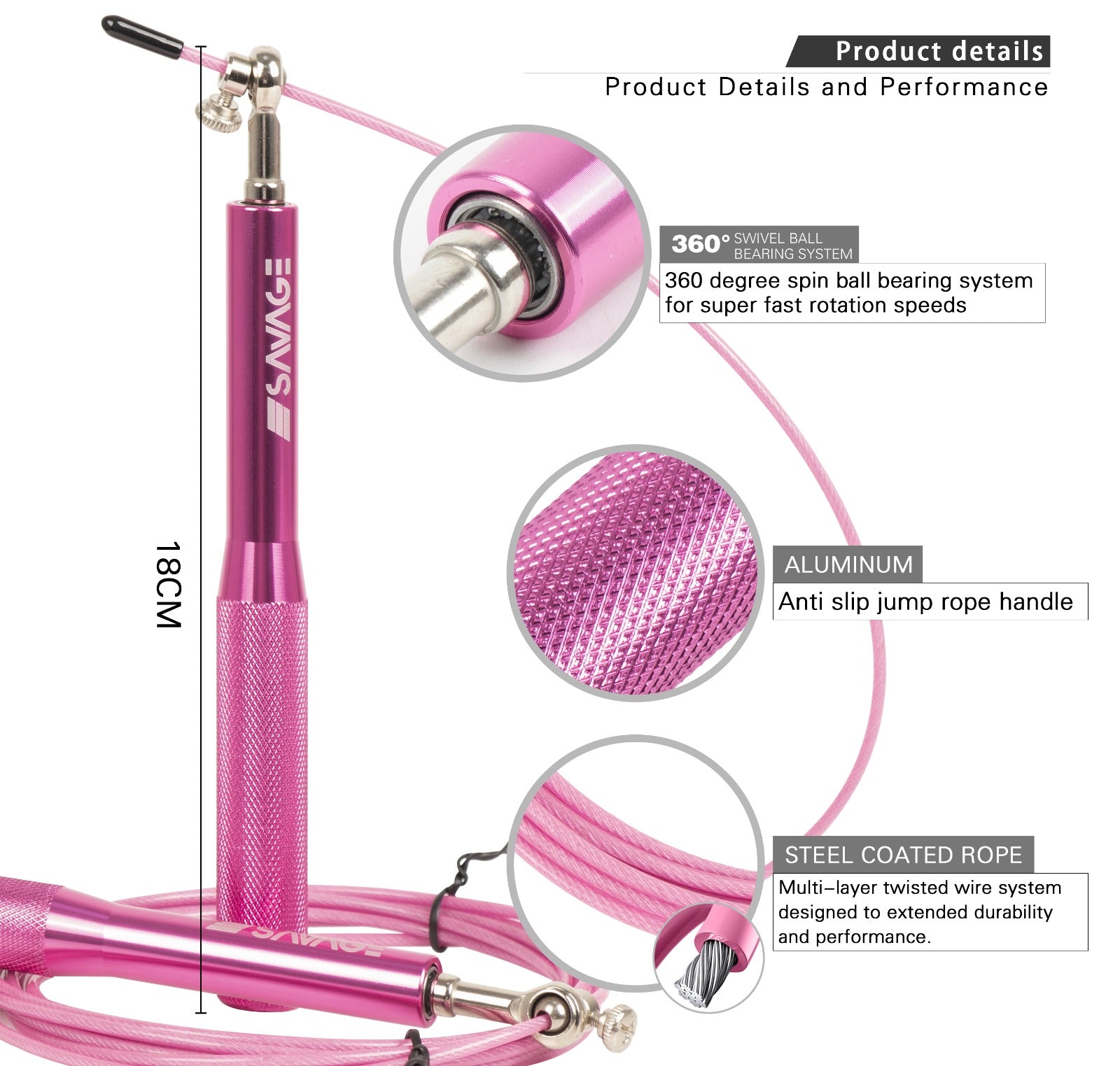 HIIT Speed Rope - Pink