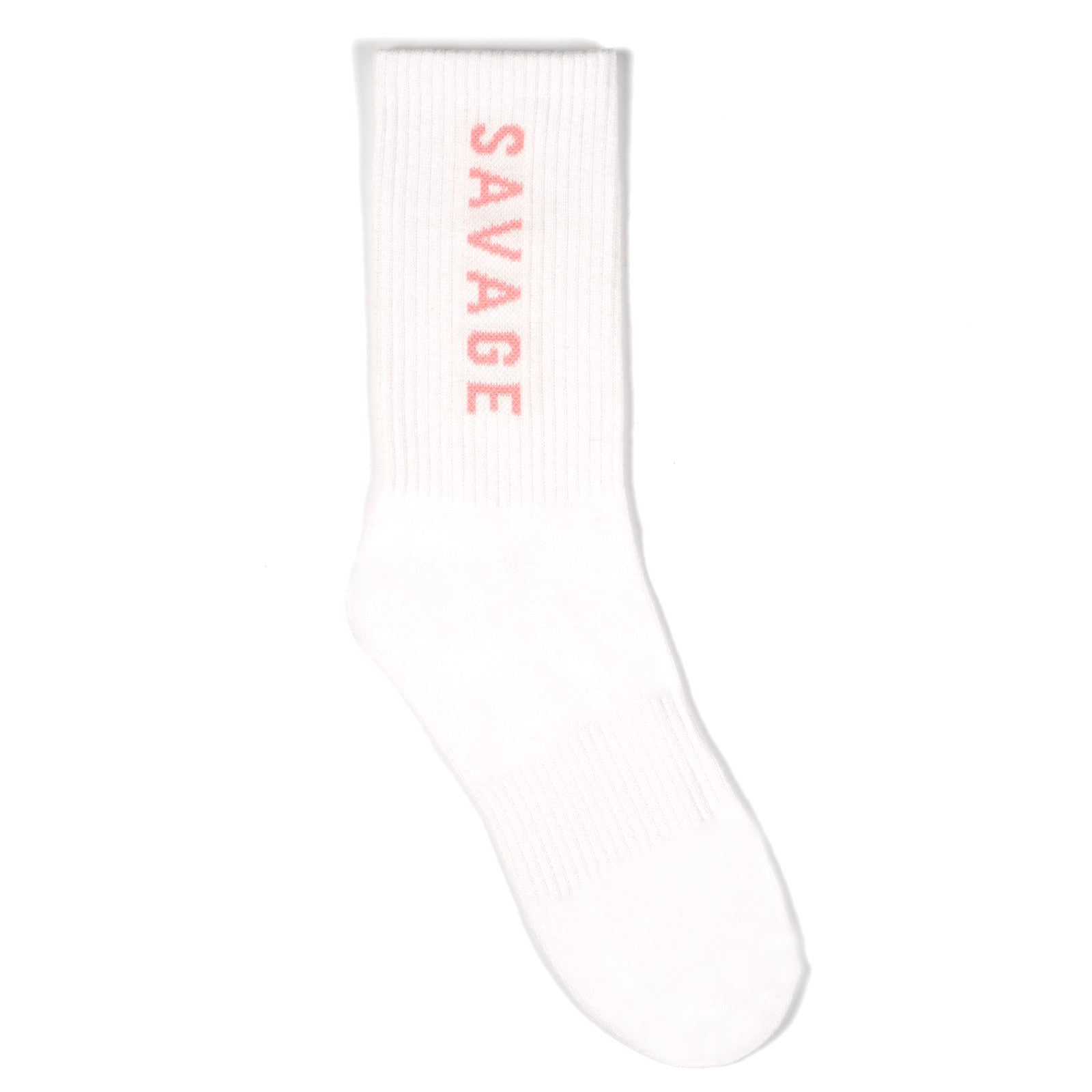 Socks - White Crew Pink Logo