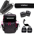 Savage Complete Tactical Bundle with Shadows backpack, barbell pad, lifting straps, ankle straps and wrist wraps for serious lifters.
