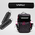 Savage Essentials Tactical Bundle, including Shadows Ops tactical backpack, barbell pad and ankle straps for gym training.