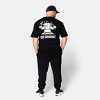 Savage Italian Pre Workout Tee black mens back view with Italian Pre Workout graphic