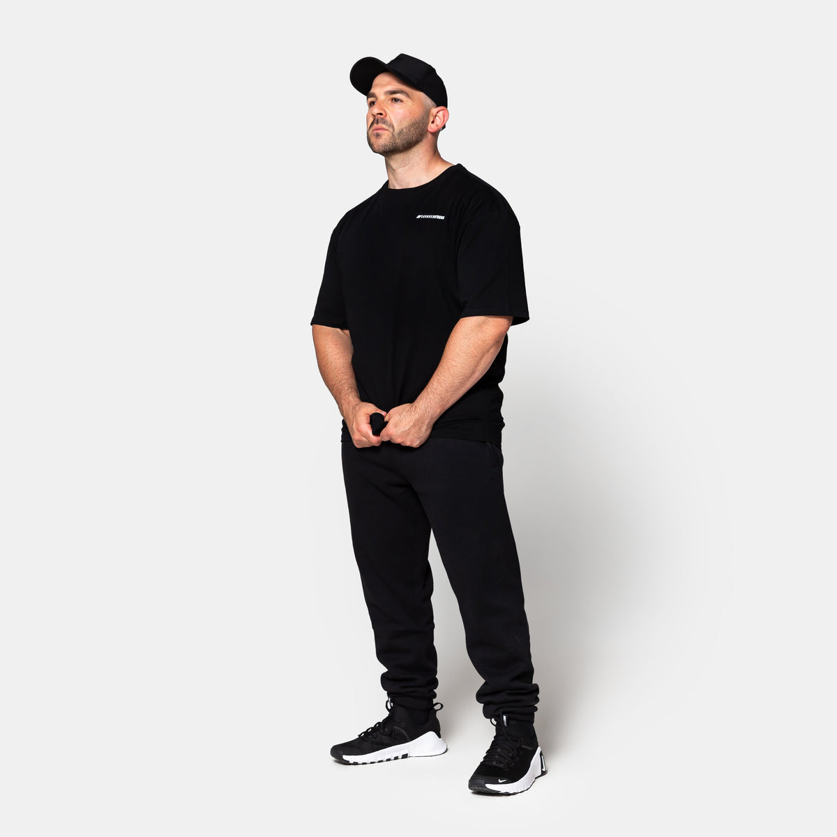 Savage Italian Pre Workout Tee black mens side profile gym apparel