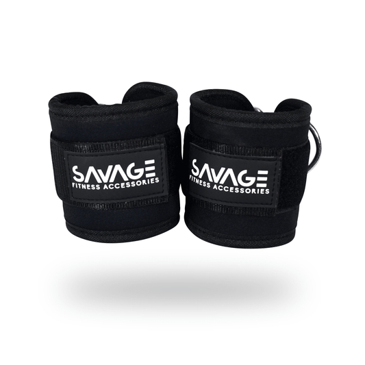 Black Ankle Straps - Savage Fitness Accessories